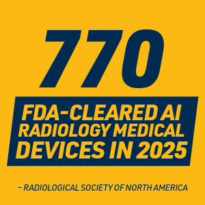 770 FDA-cleared AI radiology devices statistic